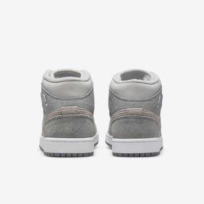 Men's Air Jordan 1 Mid 'Grey Fleece' Shoes