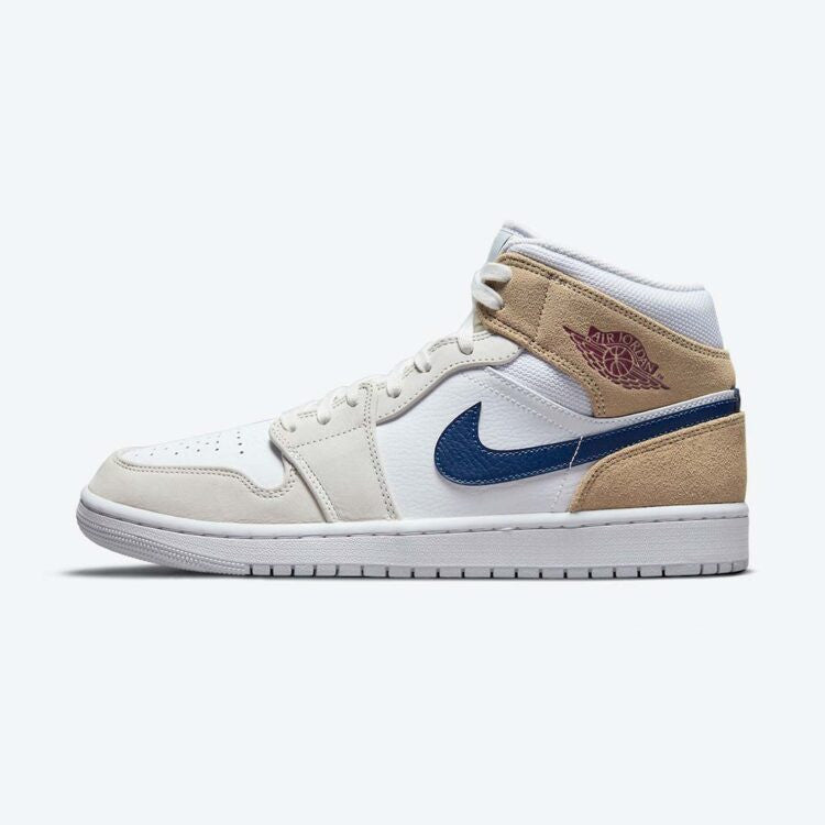 Men's Air Jordan 1 Mid 'Hairy Khaki' Shoes