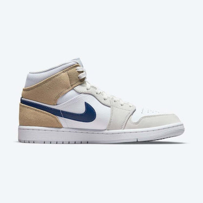 Men's Air Jordan 1 Mid 'Hairy Khaki' Shoes