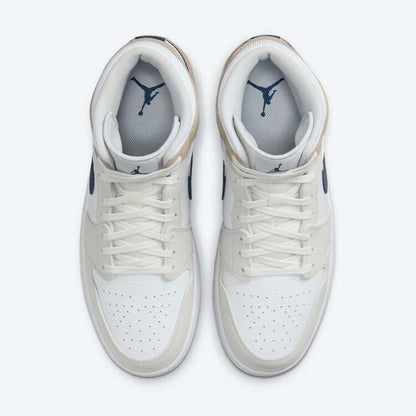 Men's Air Jordan 1 Mid 'Hairy Khaki' Shoes
