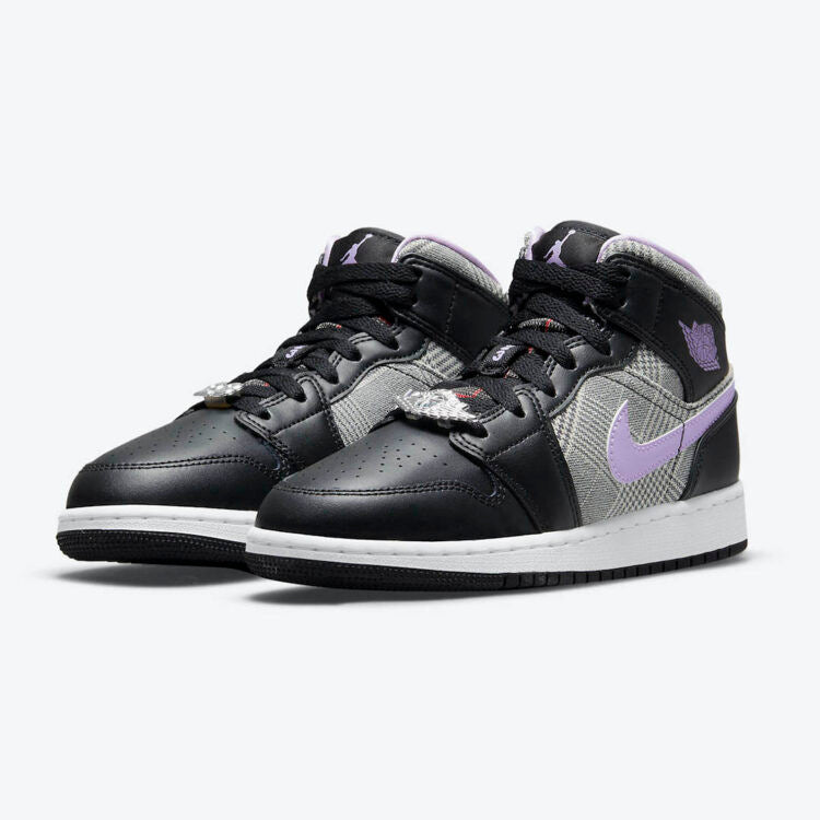 Men's Air Jordan 1 Mid 'Houndstooth' Shoes