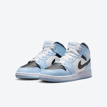 Men's Air Jordan 1 Mid 'Ice Blue' Shoes