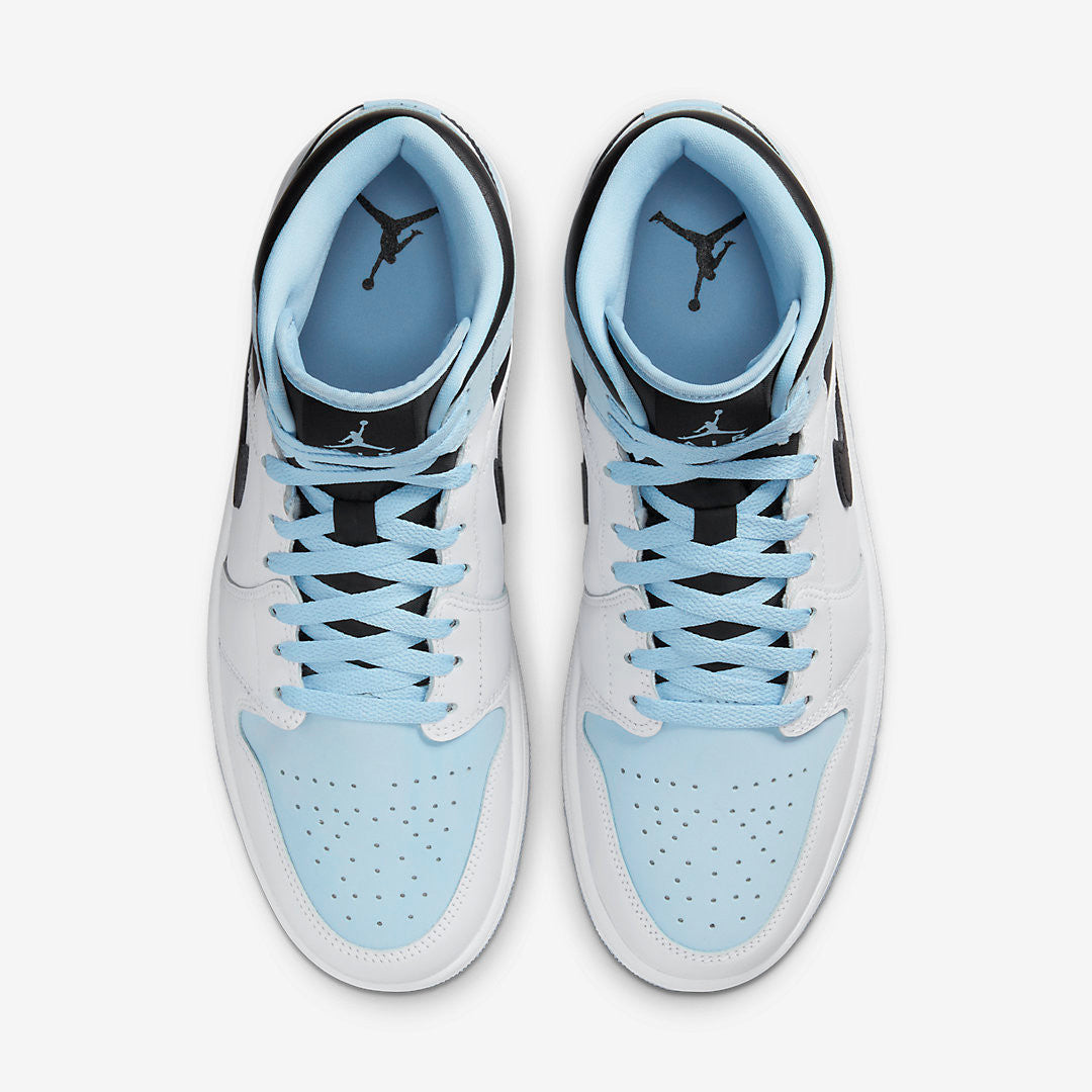 Men's Air Jordan 1 Mid 'Icy-Blue' Shoes