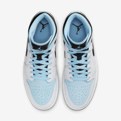 Men's Air Jordan 1 Mid 'Icy-Blue' Shoes