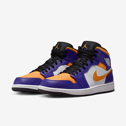 Men's Air Jordan 1 Mid 'Lakers' Shoes