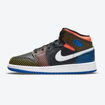 Men's Air Jordan 1 Mid 'Laser Orange' Shoes