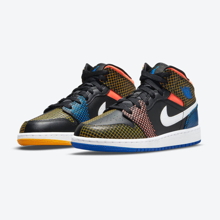 Men's Air Jordan 1 Mid 'Laser Orange' Shoes