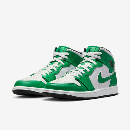 Men's Air Jordan 1 Mid 'Lucky Green' Shoes
