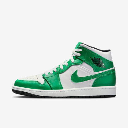 Men's Air Jordan 1 Mid 'Lucky Green' Shoes