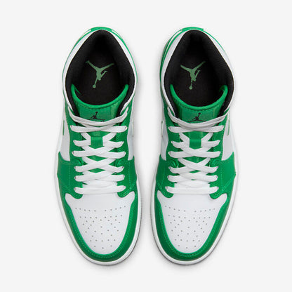 Men's Air Jordan 1 Mid 'Lucky Green' Shoes