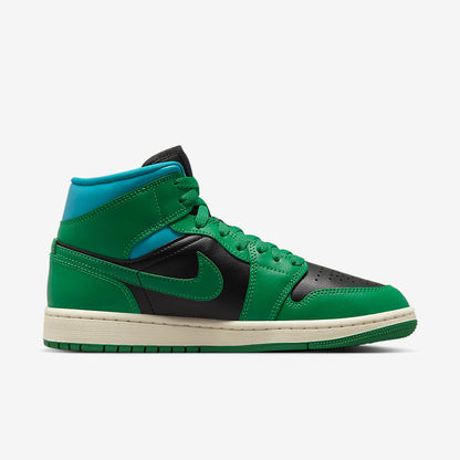 Men's Air Jordan 1 Mid 'Lucky Green' Shoes