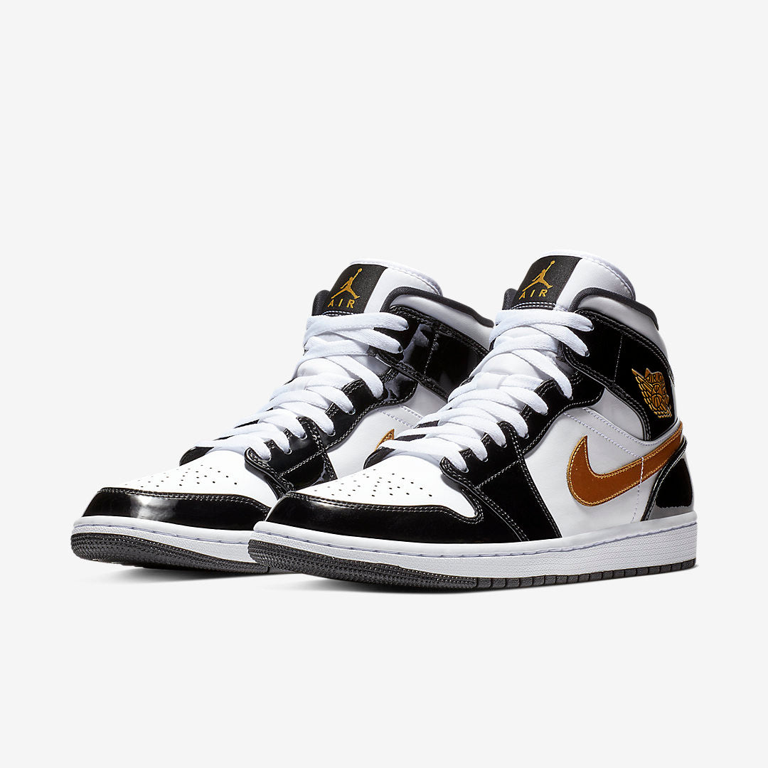 Men's Air Jordan 1 Mid 'Metallic Gold' Shoes