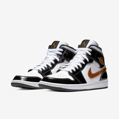 Men's Air Jordan 1 Mid 'Metallic Gold' Shoes