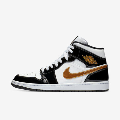 Men's Air Jordan 1 Mid 'Metallic Gold' Shoes