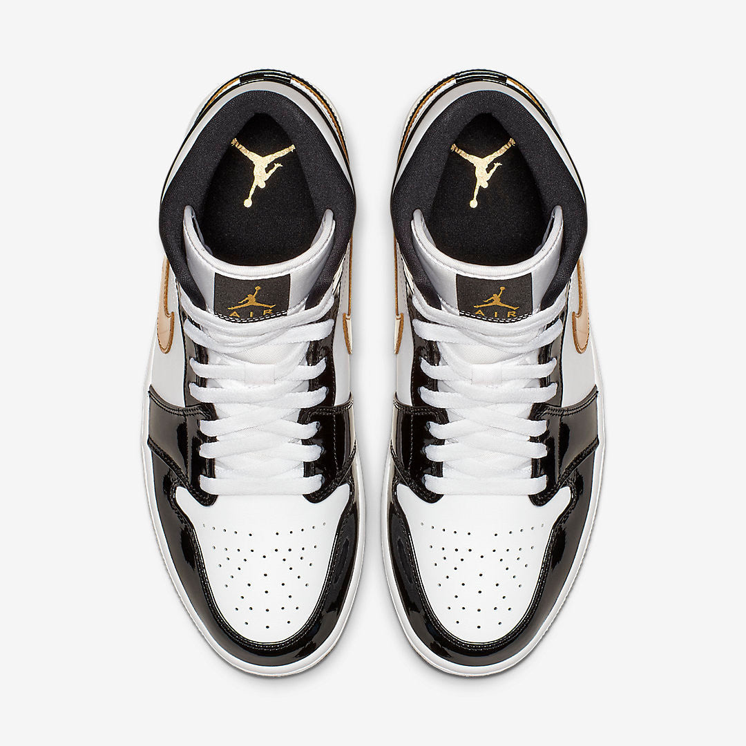 Men's Air Jordan 1 Mid 'Metallic Gold' Shoes