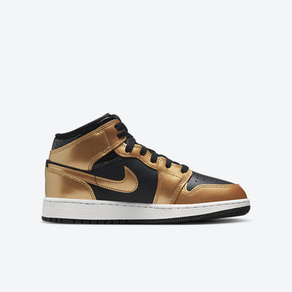 Men's Air Jordan 1 Mid 'Metallic Gold' Shoes