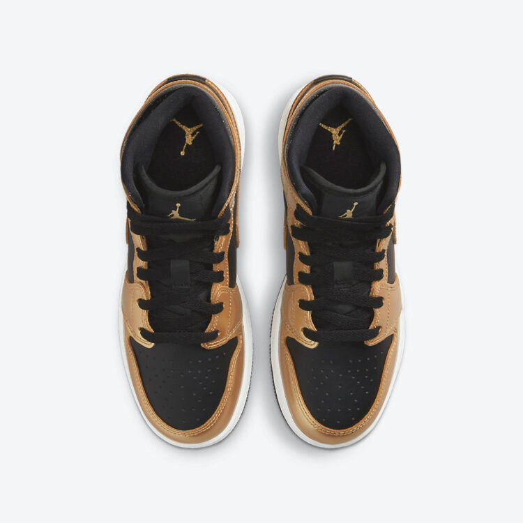 Men's Air Jordan 1 Mid 'Metallic Gold' Shoes