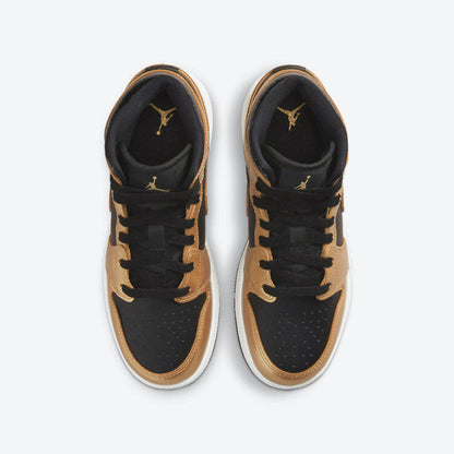 Men's Air Jordan 1 Mid 'Metallic Gold' Shoes