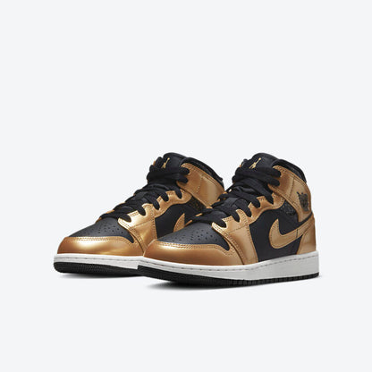 Men's Air Jordan 1 Mid 'Metallic Gold' Shoes