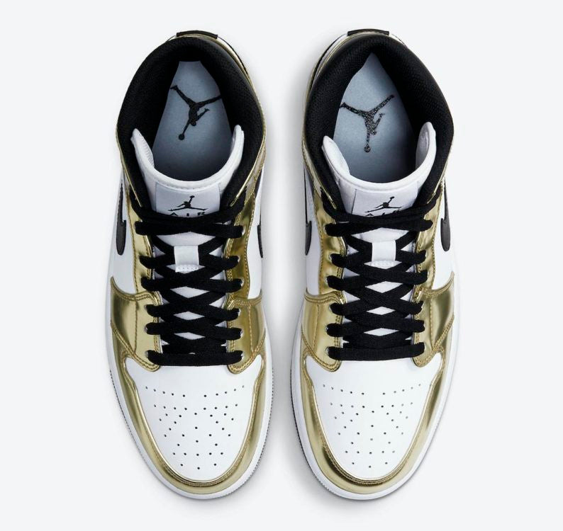 Men's Air Jordan 1 Mid 'Metallic Gold' Shoes