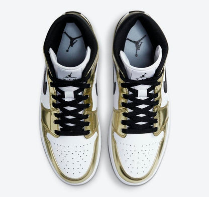 Men's Air Jordan 1 Mid 'Metallic Gold' Shoes
