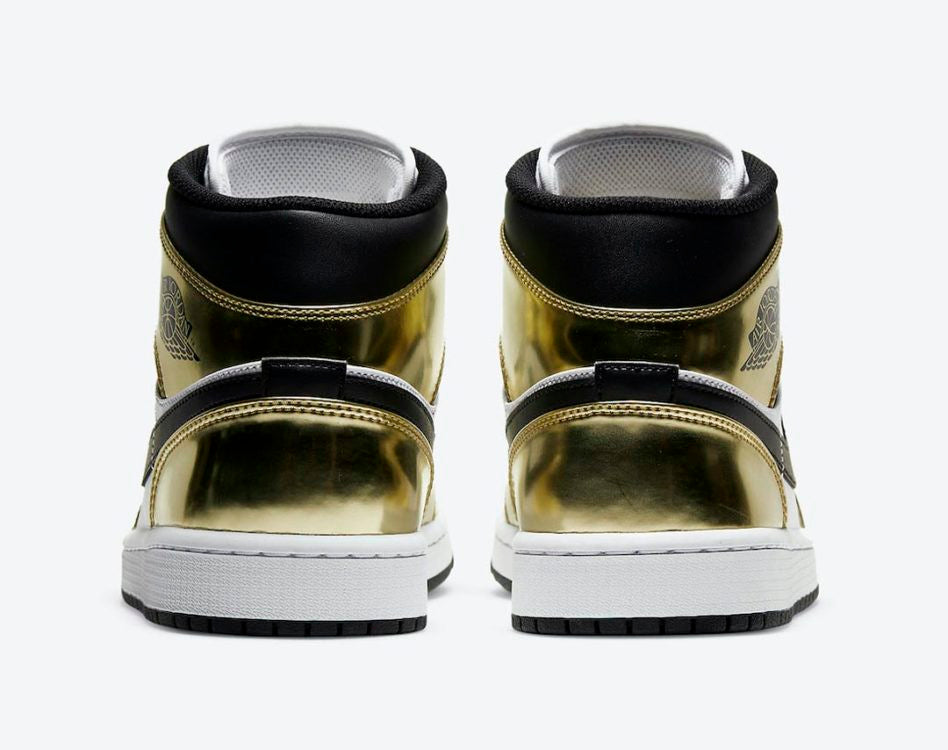 Men's Air Jordan 1 Mid 'Metallic Gold' Shoes
