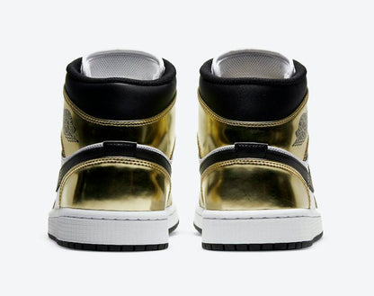 Men's Air Jordan 1 Mid 'Metallic Gold' Shoes