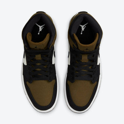 Men's Air Jordan 1 Mid 'Olive Toe' Shoes