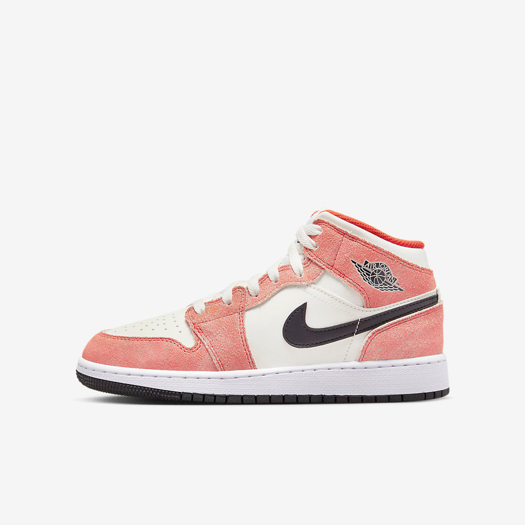 Men's Air Jordan 1 Mid 'Orange Suede' Shoes