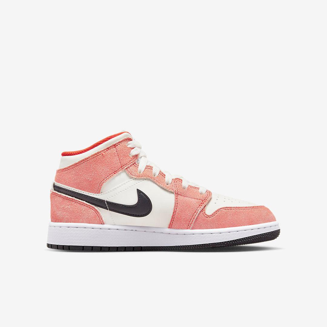 Men's Air Jordan 1 Mid 'Orange Suede' Shoes