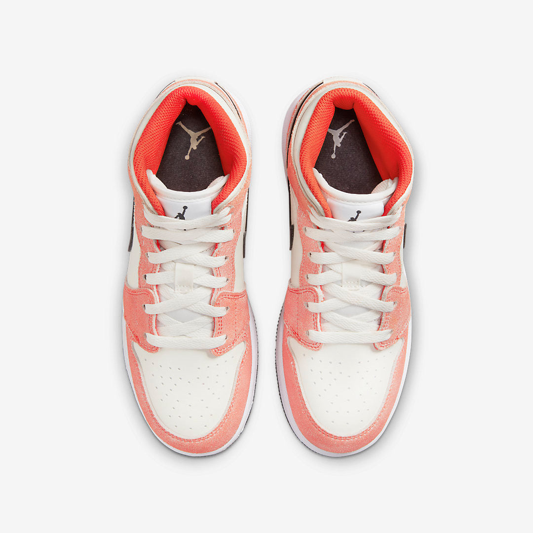 Men's Air Jordan 1 Mid 'Orange Suede' Shoes