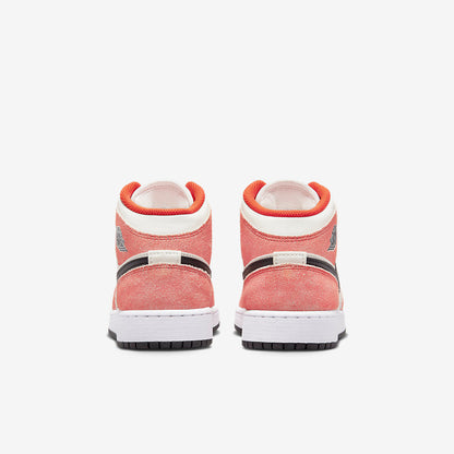 Men's Air Jordan 1 Mid 'Orange Suede' Shoes