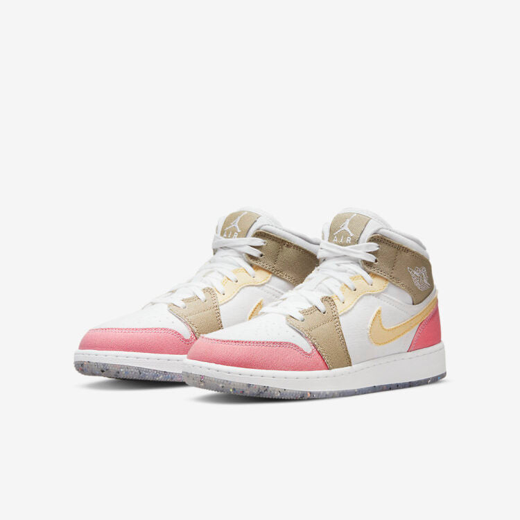 Men's Air Jordan 1 Mid 'Pastel Pink' Shoes