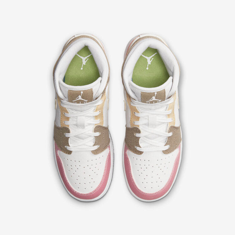 Men's Air Jordan 1 Mid 'Pastel Pink' Shoes