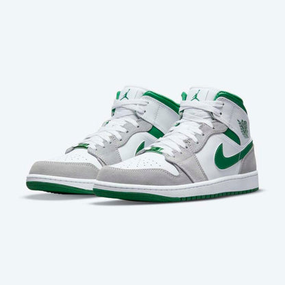 Men's Air Jordan 1 Mid 'Pine Green' Shoes