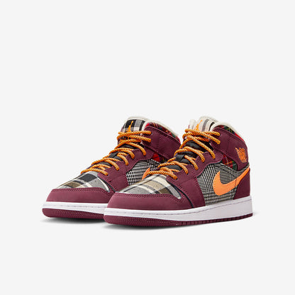 Men's Air Jordan 1 Mid 'Plaid' Shoes