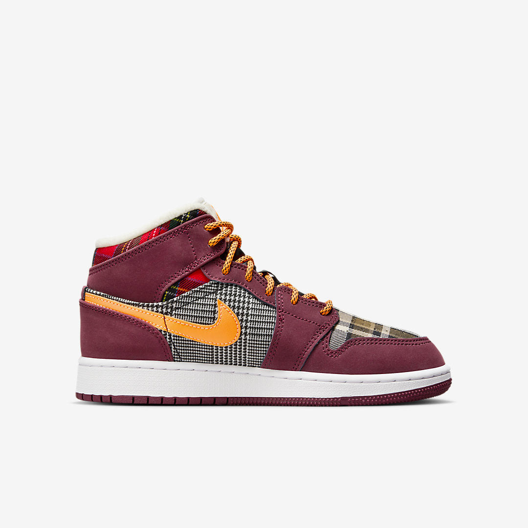 Men's Air Jordan 1 Mid 'Plaid' Shoes
