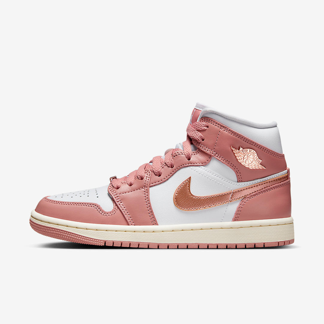 Men's Air Jordan 1 Mid 'Red Stardust' Shoes