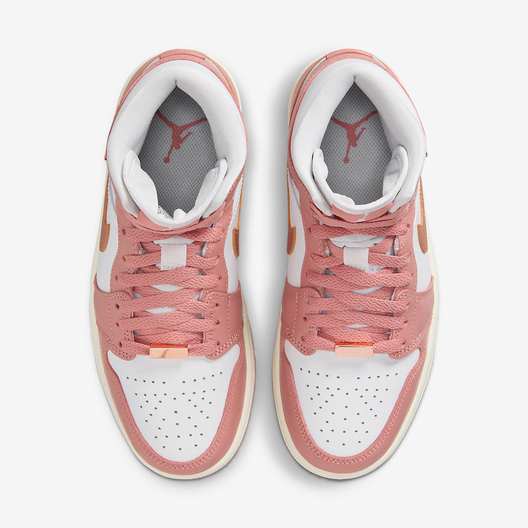 Men's Air Jordan 1 Mid 'Red Stardust' Shoes