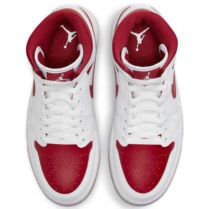 Men's Air Jordan 1 Mid 'Red Toe' Shoes