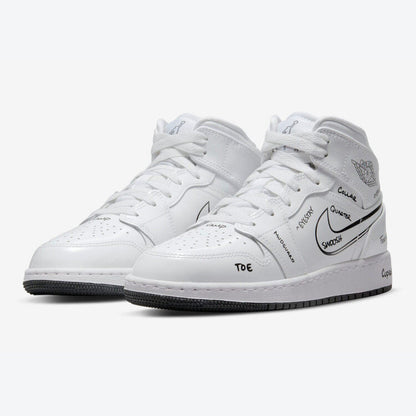 Men's Air Jordan 1 Mid 'Schematic' Shoes