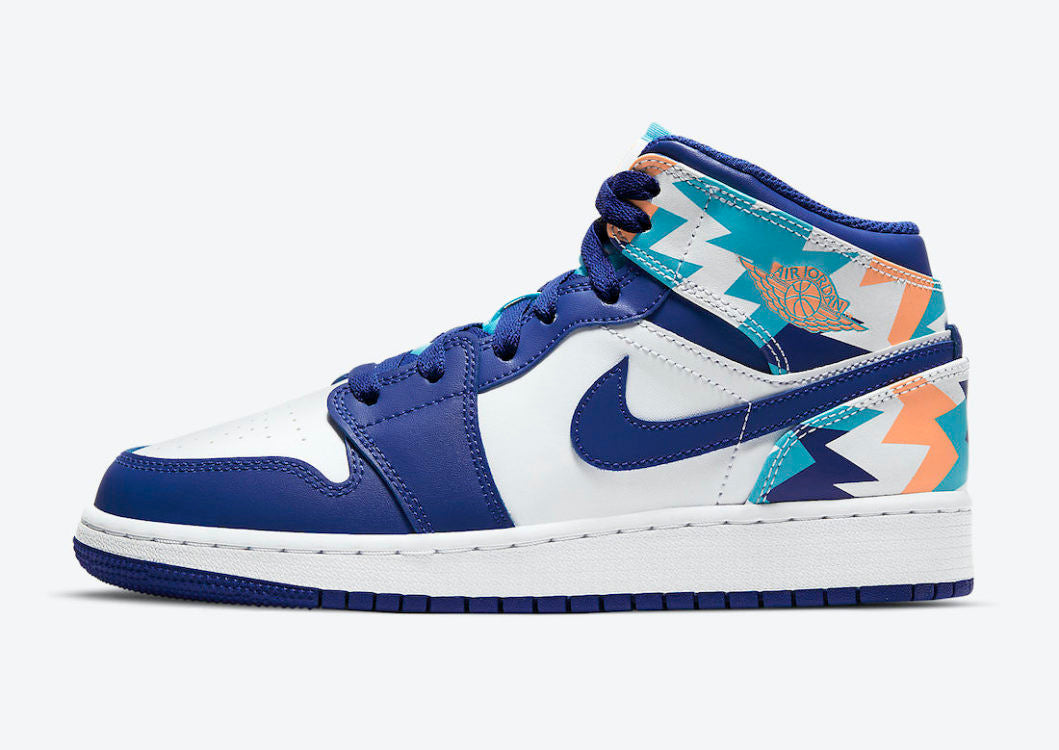Men's Air Jordan 1 Mid 'Storm Blue' Shoes