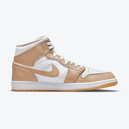 Men's Air Jordan 1 Mid 'Tan Gum' Shoes