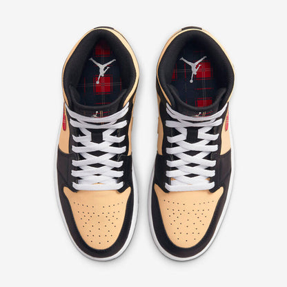 Men's Air Jordan 1 Mid 'Tartan Swoosh' Shoes