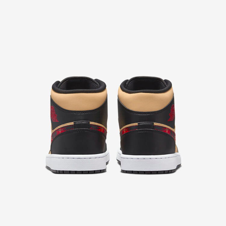 Men's Air Jordan 1 Mid 'Tartan Swoosh' Shoes