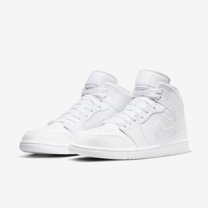 Men's Air Jordan 1 Mid 'Triple White' Shoes