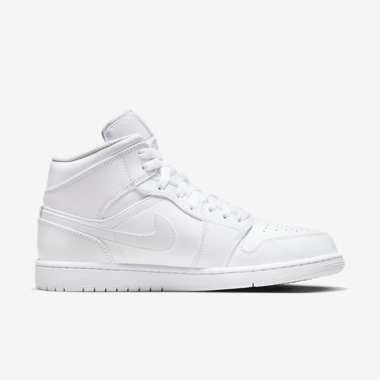 Men's Air Jordan 1 Mid 'Triple White' Shoes