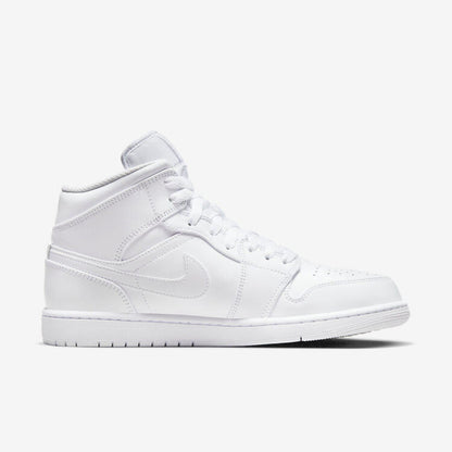 Men's Air Jordan 1 Mid 'Triple White' Shoes