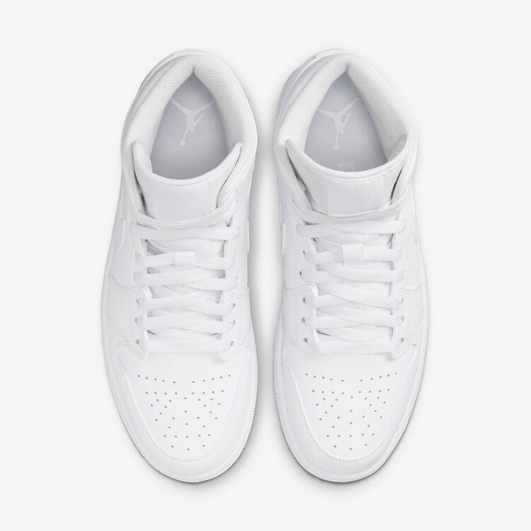 Men's Air Jordan 1 Mid 'Triple White' Shoes
