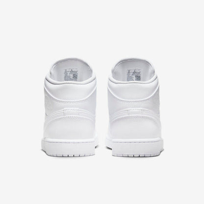 Men's Air Jordan 1 Mid 'Triple White' Shoes